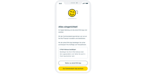 Auf dem Bildschirm wird angezeigt, dass man die E-Mail-Adresse bestätigen muss
