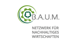 Logo of B.A.U.M. ev, dem Netzwerk für nachhaltiges Wirtschaften