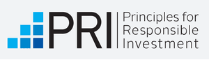 Lettering: PRI - Principles for Responsible Investment