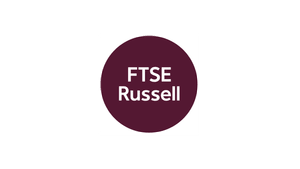 Lettering in red circle: FTSE Russell