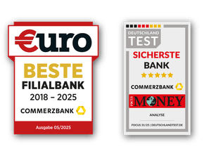 €uro Beste Filialbank 2018-2025 (Ausgabe 05/2025), Focus Money Deutschland Test: sicherste Bank (Ausgabe 31/25 - Verwendung bis 20.08.26)